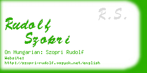 rudolf szopri business card